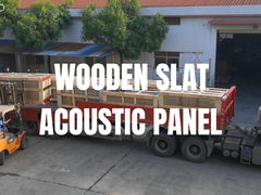Elegant Dekoratif Veneer Kayu Slat Acoustic Panel Felt Backing 0.85NRC E0 Grade