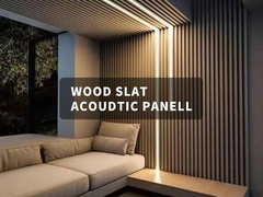Panel Akustik Slat Kayu Berketebalan Tinggi Untuk Ruang Modern Mudah Dipasang