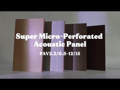 Panel akustik micro-perforated dengan inti aluminium dan veneer kayu / laminasi akhir