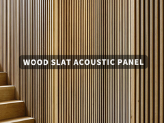 2400mm Akustik Panel Dinding Slat, Walnut Panel Akustik Untuk Studio Kantor
