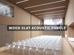 Panel Kayu Akustik dengan NRC Tinggi MDF, Panel Kayu Akustik Kantor