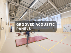 Panel Dinding Akustik Berlekuk Kelas Atas dengan Ketahanan Api untuk Interior Modern