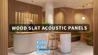 Tiga Sisi Kayu Veneer Slat Wall Panel Akustik Walnut E0 Grade 21mm tebal