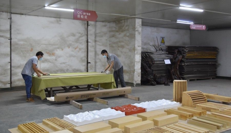 Guangzhou Wuyang Yiguan Acoustic Materials Co., Ltd. lini produksi produsen