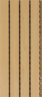 Panel Akustik Serat Kayu MDF Berjerang Desain Klasik Penyerap Suara 2440mm