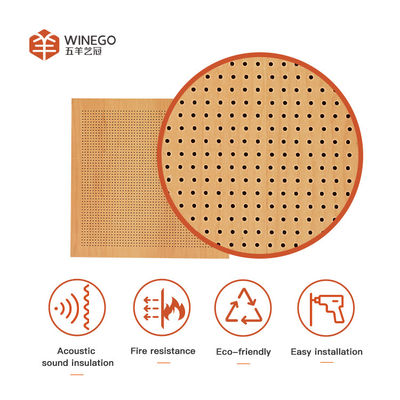 Dekorasi Interior Panel Dinding Penyerap Suara Micro Perforasi CE FSC Bersertifikat