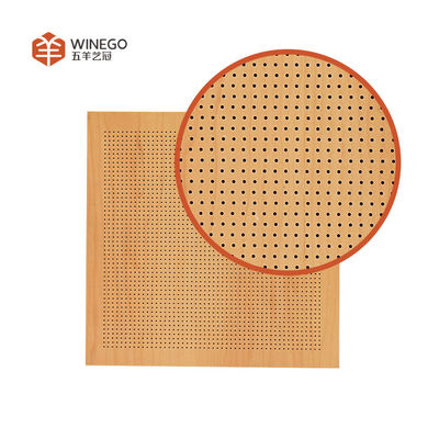 0.7 NRC Micro Perforated Acoustic Wood Wall Panels Absorpsi Suara Dan Dekorasi