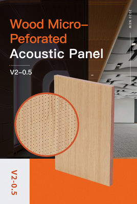 Panel Kayu Akustik Super Mikro Perforate Absorpsi Suara 600x1200 1200x2400mm