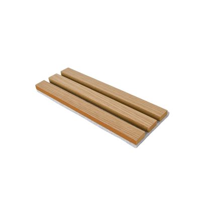 Kayu alami Slat Panel dinding akustik Retardant Api 0,85 NRC Absorpsi Suara