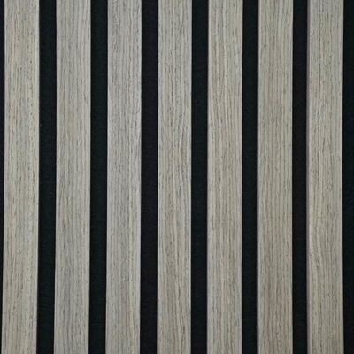 Elegant Dekoratif Veneer Kayu Slat Acoustic Panel Felt Backing 0.85NRC E0 Grade