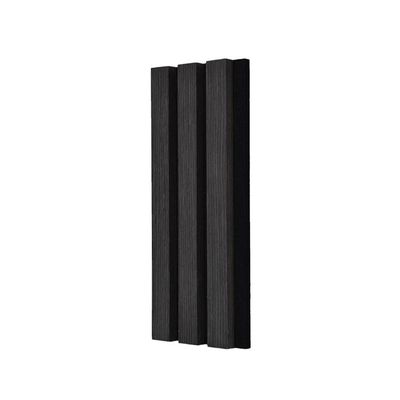 Black Oak Akustik Panel Dinding Kayu Slat 600x2400mm 0,85 NRC Pencernaan Suara