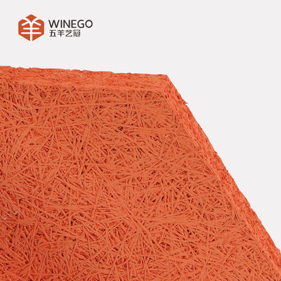 Anti-mikrobial Akustik Panel Wool Kayu 600x1200mm Kelembaban Proof Untuk Kantor