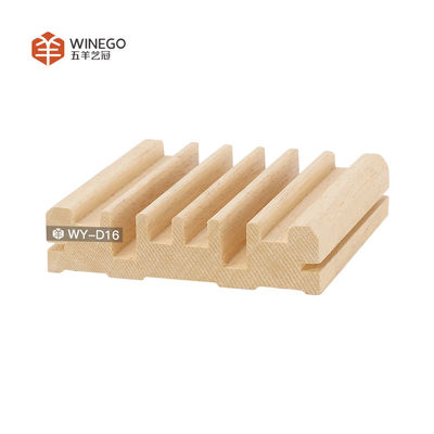 Kayu padat QRD Panel Diffuser Akustik PU Painting Finish Warna Kayu Alam