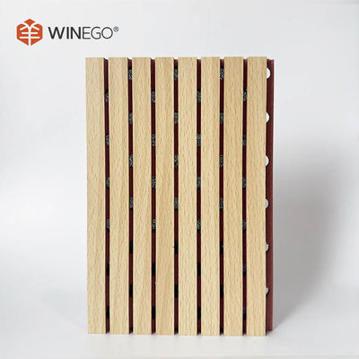 Panel Akustik Melamin MDF 133x2440mm 197x2440mm Untuk Langit-langit Dan Dinding