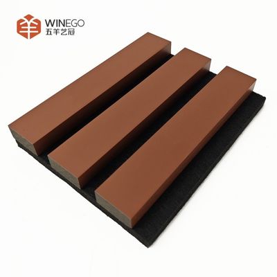 Panel Slat Kayu Acoustic Yang Lancar Untuk Interior Yang Senyap Dan Elegan Warna Murni