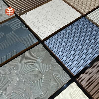 Panel veneer embossed dekoratif untuk penutup dinding interior 2400mm