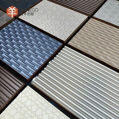 3D Elegant Embossed Veneer Wall Panel untuk Desain Interior 2400mm