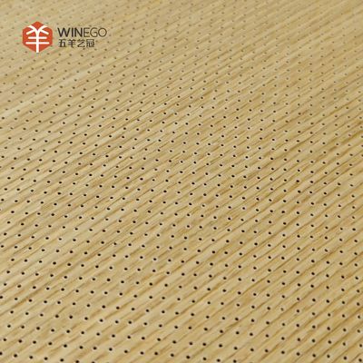 Dekoratif dan Akustik Micro-perforated Panel Akustik Dengan Finish Veneer